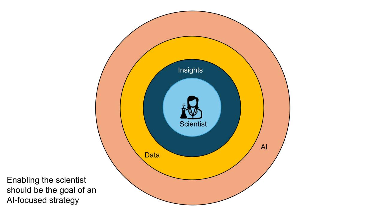 Enabling the scientist should be the goal of an AI-focused strategy.