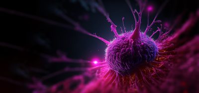 Tumor microenvironment concept with cancer cells, T-Cells, nanoparticles, cancer associated fibroblast layer of tumor microenvironment normal cells, molecules, and blood vessels 3d rendering