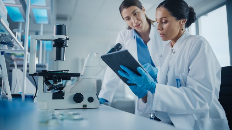 women in a lab setting